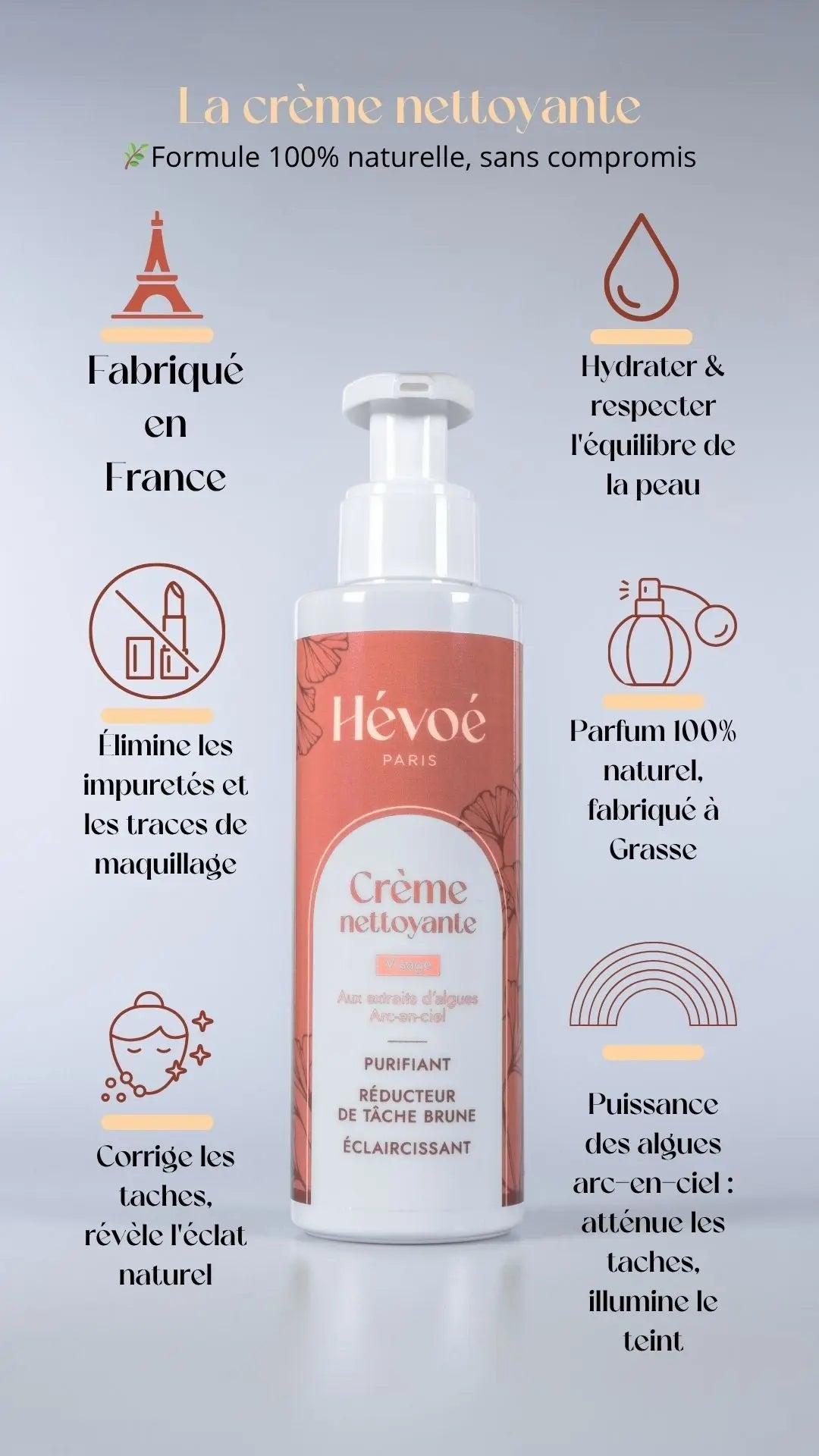 Offre Fête des Mères – Rituel Peau Neuve (Nettoyant + Sérum + Peeling + Sac Offert) HEVOE