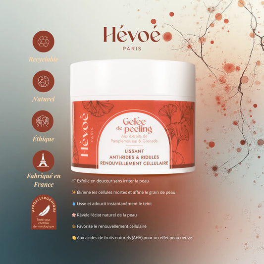 Gelée de Peeling Hévoé – Peau neuve, lissée et éclatante sans irritation - HEVOE