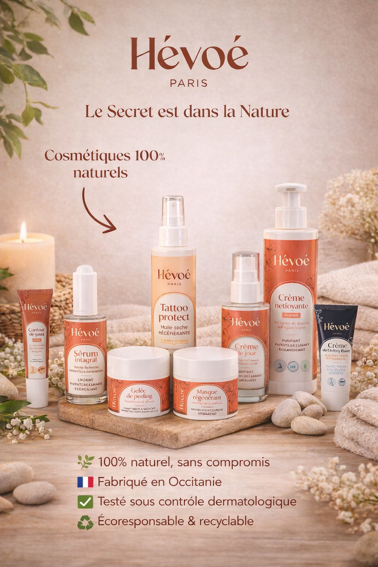 collection soins visages hevoe 100% naturels