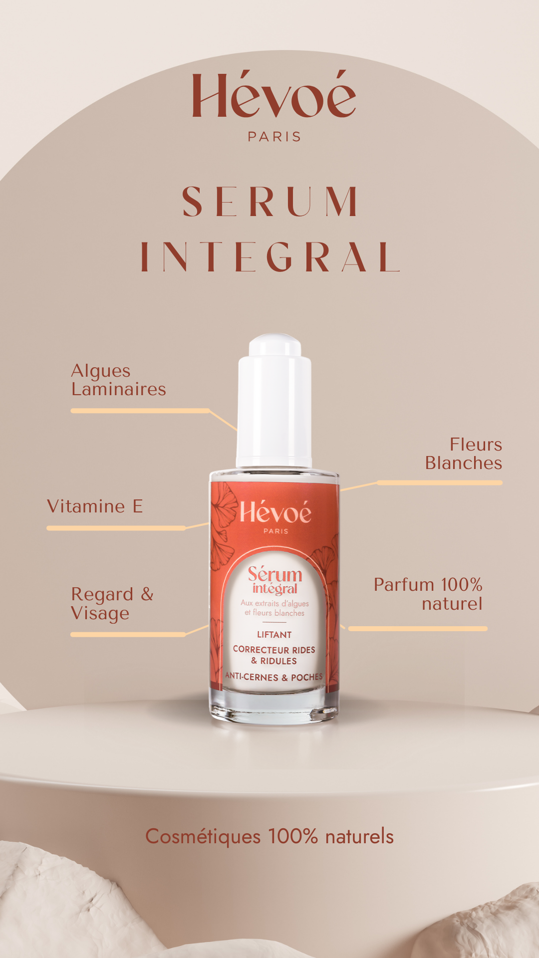 Sérum Intégral Visage & Regard – Hydratant & Anti-Fatigue | Hévoé