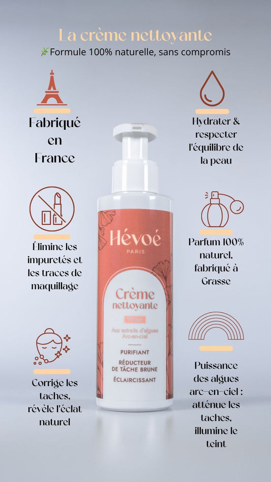 Crème Nettoyante Visage – Détox, Éclat & Douceur | Hévoé