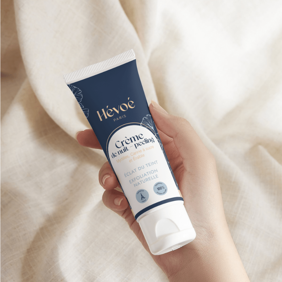 Crème de Nuit – Peeling Hévoé – Éclat du teint & exfoliation naturelle - HEVOE
