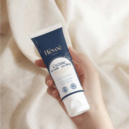 Crème de Nuit – Peeling Hévoé – Éclat du teint & exfoliation naturelle - HEVOE