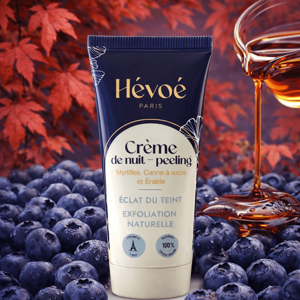 Crème de Nuit – Peeling Hévoé – Éclat du teint & exfoliation naturelle - HEVOE
