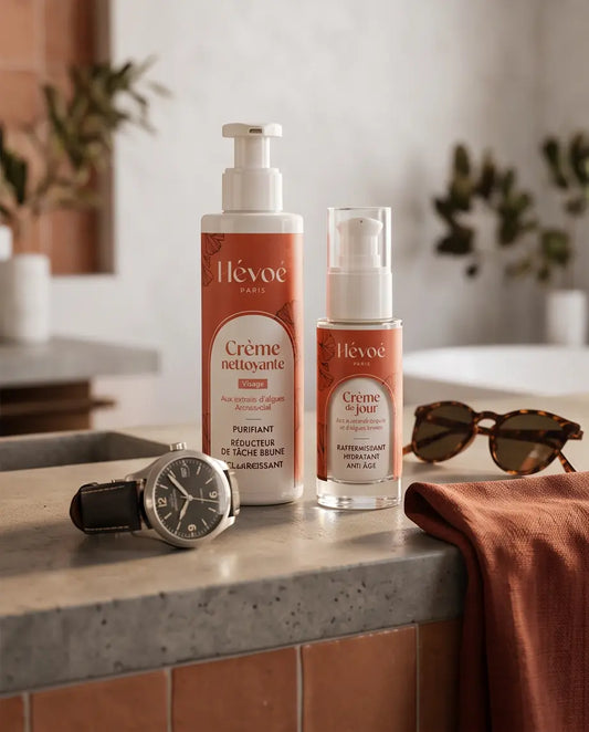 Coffret L'Essentiel Nettoyant & Jour Hévoé : Crème Nettoyante et Crème de Jour