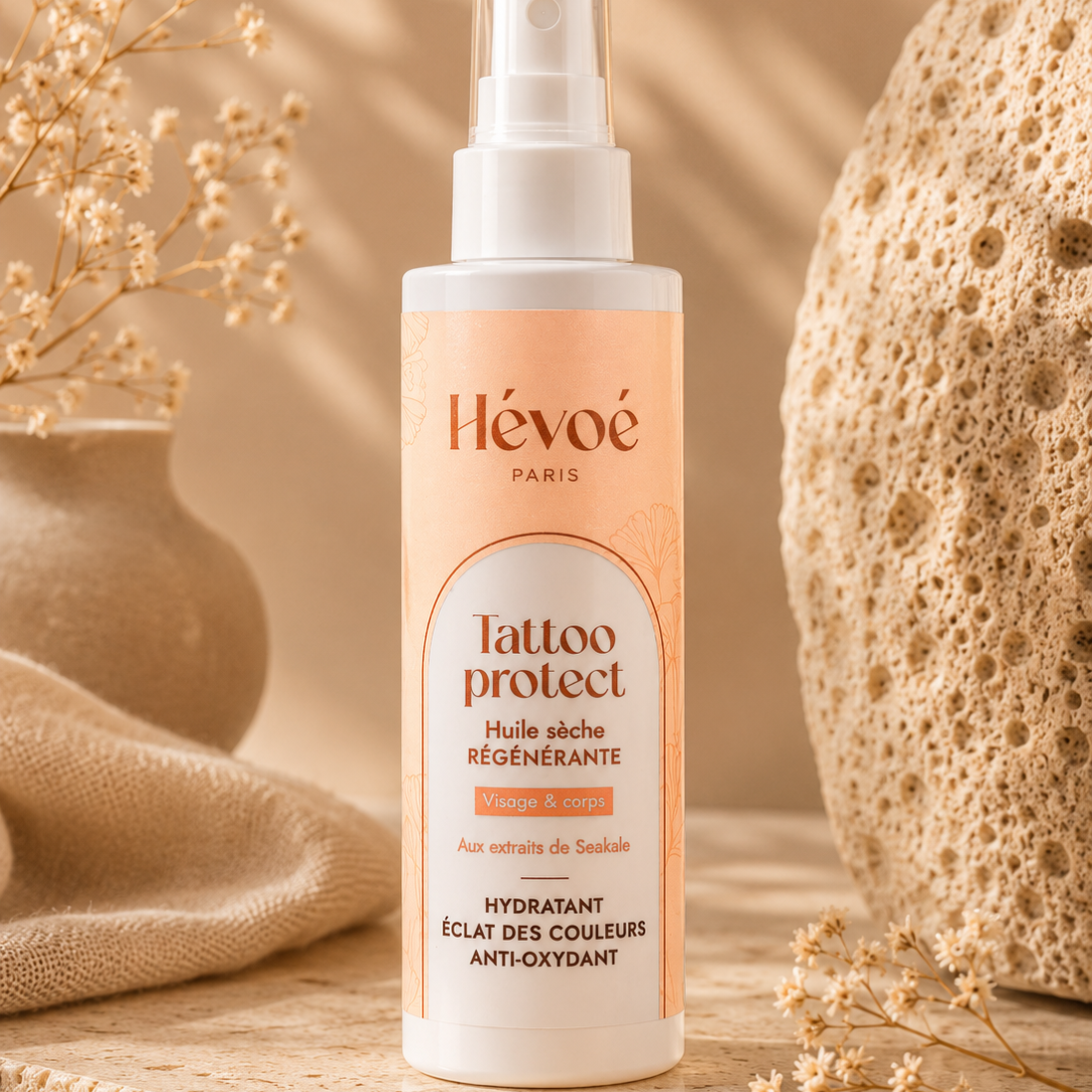 tattoo protect hevoe sur pierre beige